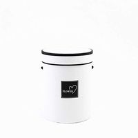 BBC Flower Arrangement Floral Bouquet Gift Packaging Paper Box Decorating Round Florist Paper Box 1 Pcs (White)