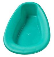 Stackabe Bed Pan with Contour Shape, Turquoise - 1 Pack