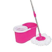 Wonderrun Magic Microfibre Spin Mop Head 360°Bucket to Replacement Mop Skid Proof Handle Household
