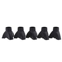 dailymall Lot of 5 Anti-Skid Rubber Cane Crutch Walker Tips End Feet Set