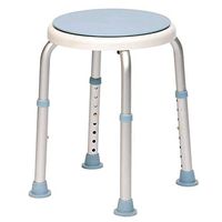 360° Rotating Round Shower Stool, Adjustable Chair Bathing Bathtub Shower Stool Aluminum Rotating Seat Safety Seat Independent Flow Assist