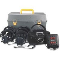 Amplivox APLSL1071 SL1071 Deluxe Cd/Cassette/Am/FM Six-Station Listening Center, Gray, Grey