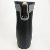 ZHENQ Automatic Mug Coffee Cooler Stainless Steel Water Button Thermos Automatic Tea Cup Business car Cup, Stainless Steel Durable (Color : B)