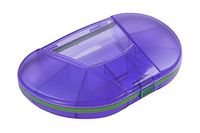 Gasketed Vitacarry 8 Compartment Pill Box Holds up to 150 Pills for Medication, Vitamins, and Supplements - Airtight and Waterproof (Purple)