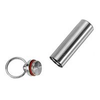 Pill Key Chain, Lightweight Stainless Steel Waterproof Pill Key Ring for Travel Daily Outdoor Camping