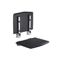 Bath Stool Bathroom Folding Stool Shower Room Entrance Door Wearing Shoes Maternal Room Dressing Room Wall Hanging Seat (Color : Black, Size : 35cm33.8cm)