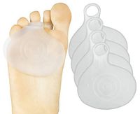 ViveSole Metatarsal Pads (4 Pack) - Support Foot Guard for Women and Men - Mortons Neuroma Insole with Toe Gel Ring Cushion - Silicone Ball of Feet for Sesamoiditis, Muscle Soreness, Metatarsalgia