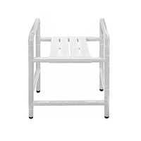 Healthcare Shower Stool Shower / Bath Stools Stainless Steel Commode Chair Shower Seat Stool for Elderly / Disabled / Pregnant Women Anti-Slip Mats Shower Chair Heavy Duty in White Max. 300kg(50cm) B