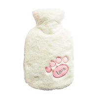 Healifty Knitted Water Bag Hand Warmer Bottle 1000ml(White)