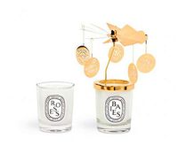 Diptyque Holiday Carousel and Candle Set Baies and Rose. 70g each