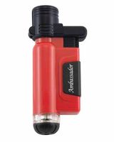 Blazer Ambassador Butane Refillable Torch Lighter, Red