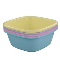 DynkoNA 4-Pack 12 Quart Colored Wash Basin Dish Pan Wash Tub