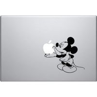 Mickey Holding Apple Macbook Vinyl Sticker Laptop Skin