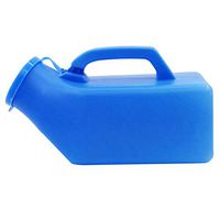 Healifty Urinal Bottle Portable Mens Urinal Pee Bottles with Tube for Outddor Camp Travel Urinary Chamber for Children and Elderly (Blue)