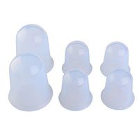 ROSENICE Silicone Cupping Set Chinese Cupping Massage Tools Pro Body Facial Therapy Cupping Cups - 2Ppcs*XL + 4pcs*L (Transparent White)
