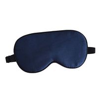Healifty Eye Patch Natural Silk Sleep Eye Mask Cover Eyeshade Large Blindfold for Sleep Nap Meditation (Navy Blue)