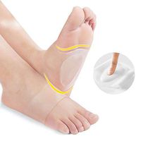 KOBWA 4 Pcs Arch Support Gel Pads,Soft Gel Sleeves for Flat Foot & Plantar Fasciitis Support & Pain Relief,Arch Support Cushion Set for Men and Women