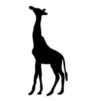 ELKS Unique Design Giraffe Silhouette CAR Decal Sticker, White, 8 in, Die Cut Vinyl Decal, for Windows, Cars, Trucks, Toolbox, Laptops, MacBook-virtually Any Hard Smooth Surface