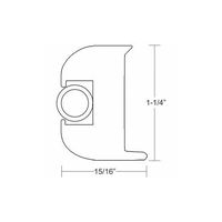 TACO Flex Vinyl Rub Rail Kit - White w/White Insert - 50'