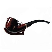 IRIVNG Tobacco Pipes, Handmade Wood Bent Smoking Pipe with Accessories