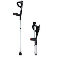 HFENGHUANG Foldable Crutch, Telescopic Adjustable Non-Slip Aluminum Crutch-Forearm Elbow Crutch, Suitable for Elderly and Rehabilitation Patients