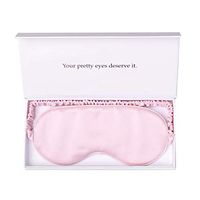 YANSER Luxury Silk Sleep Mask For Women 100% Mulberry Silk Eye Mask For Sleeping, Anti-Aging Skin Care, 6 Colors, Ultra Soft & Light, Comfortable, Travel Bag, Gift Package, Blindfold, Pink