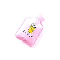 Zentto Mini Hot Water Bottle Pocket Hot Water Bag Rubber Hottie Water Heating Bag for Pain Relief, Menstrual Cramps, Cold Winter Bed Warming-Cola