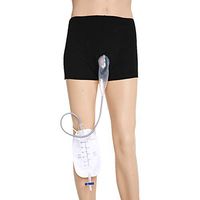 Breathable Male Urine Collector with Urine Bag, Anti-Allergic Medical Liquid Silicone Wearable Urinal System for Elderly, After Surgery, Disabled Men