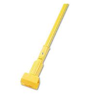 Plastic Jaws Mop Handle for 5 Wide Mop Heads, 60" Aluminum Handle, Yellow