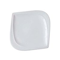 ZHAO SHOP- 10 "Ceramic Plate Square Plate Suitable for Family Restaurant Steak Spaghetti(white)