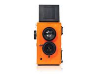 Blackbird Fly 35mm TLR Twin Lens Reflex Camera - Black with Orange Face [Camera]