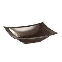 Lillian 5-Ounce Rectangular Plastic Bowls, 10 Count, Chestnut