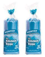 Scented Tall 13 Gallon Kitchen Bags - Fresh Mountain Air Scent- 2 Packs of 28 Bags (Blue)