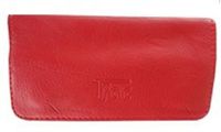Tobacco Case Pouch Synthetic Leather Smoke for Rolling Cigars Red No Design