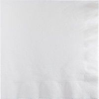 Club Pack of 600 Premium 2 Ply White Disposable Luncheon Napkins 6.25"