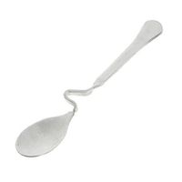 Water & Wood Silver Tone Stainless Steel Coffee Stirrer Spoon Teaspoon
