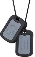 Munchables Chewable Dog Tags - Sensory Chew Necklace for Boys (Black)