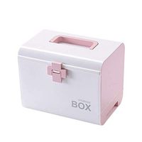 First Aid Multi Functional Medicine Storage Box Organizer for Home Emergency Medical Storage Box Multi-Function Multi-Layer Grid Plastic Health Box Car Small Medicine Box,Pink
