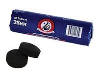 STARBUZZ 35MM COCONUT CHARCOAL ROLL: SUPPLIES FOR HOOKAHS – 10pc of Quick-light shisha coals for hookah pipes. These Easy Lite coal accessories & parts are instant lighting when using a torch lighter.