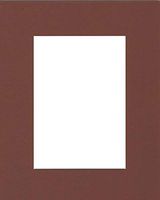 Pack of (2) 16x20 Acid Free White Core Picture Mats Cut for 11x14 Pictures in Brown