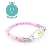 Braided Medical Alert ID Bracelet - Custom Engraving Included -Fun, Modern & Casual - Candy
