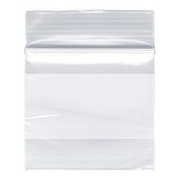 Plymor Zipper Reclosable Plastic Bags w/White Block, 2 Mil, 2" x 2" (Case of 1000)
