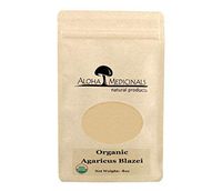 Aloha Medicinals - Pure Agaricus Blazei – Certified Organic Mushroom - Natural Health Supplement – Supports Cardiovascular, Liver, Gut, Joint, Energy Function – Insulin Control - 4oz Bag (Powder)