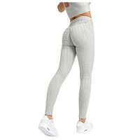 Kiyotoo Womens Yoga Pants Honeycomb High Waist Ruched Butt Scrunch Booty Fitness Leggings Gym Workout Running Tights Gray