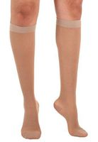 Absolute Support Sheer Compression Stockings for Women - Knee High 15-20mmHg Graduated Support - Natural Size Medium
