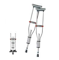 XRX Folding Aluminum Crutches for Kids Adults with Comfortable Underarm Pad and Ergonomic Handgrip,Adjustable Lightweight (1 Pair)