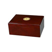 QUALITY IMPORTERS TRADING COMPANY Sao Paolo Humidor, 50 Cigar Capacity, Lined with Premium Kiln Dried Spanish Cedar, SureSeal Technology, Rich Maple Wood with Mahogany Finish