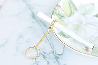 2PCS Metal Ring Finger Hand Rack Cigarette Holder Clip for Women's Slim Cigarette Man's Regular Smoking Accessories Gift (Gold, S(5.5 16mm))