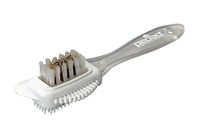 pedag Suede Shoe Cleaner Brush | 4-Way Cleaning and Refreshing Brush for Suede Leather Products with Brass and Nylon Bristles