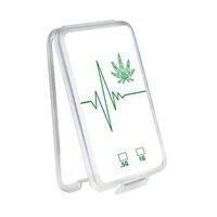 Slim Shatter Plastic Container - Packs Wax Concentrate | EKG & Leaf Fusion Design | (100 Pack) (White)